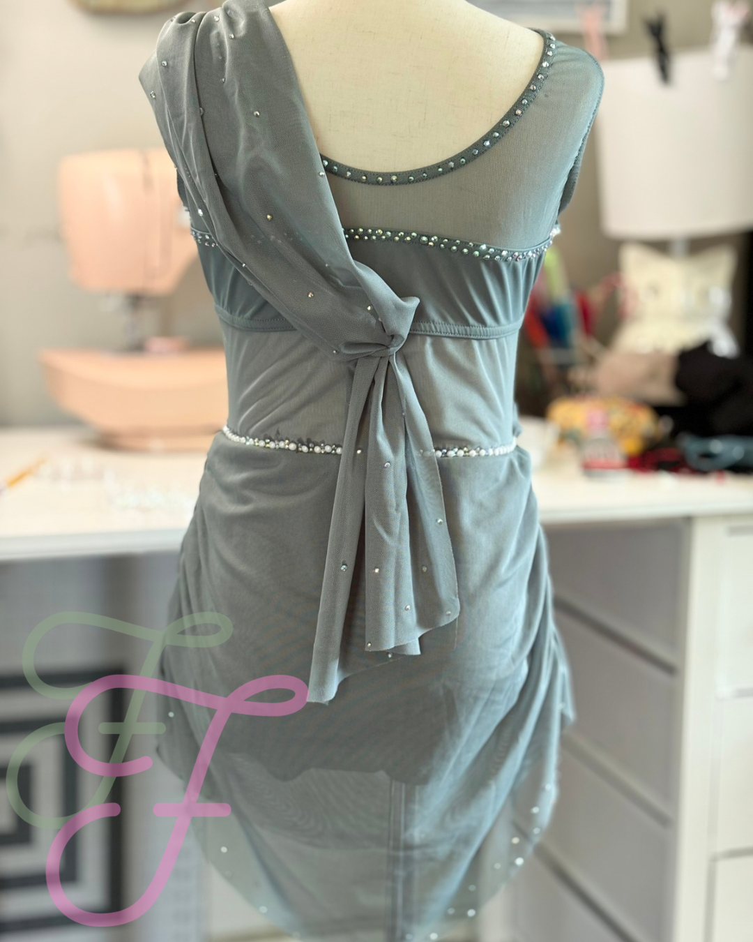 Sage Green Lyrical Dance Costume Child 10/12