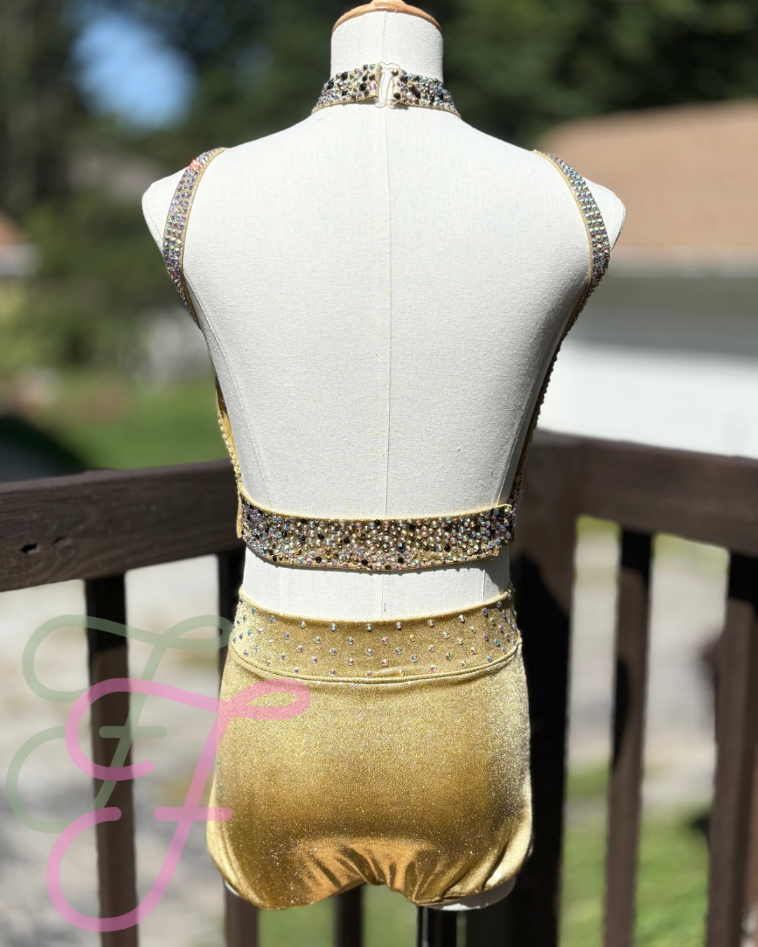Gold Fully Custom Jazz/Acro/Contemporary Costume CXL / AXS
