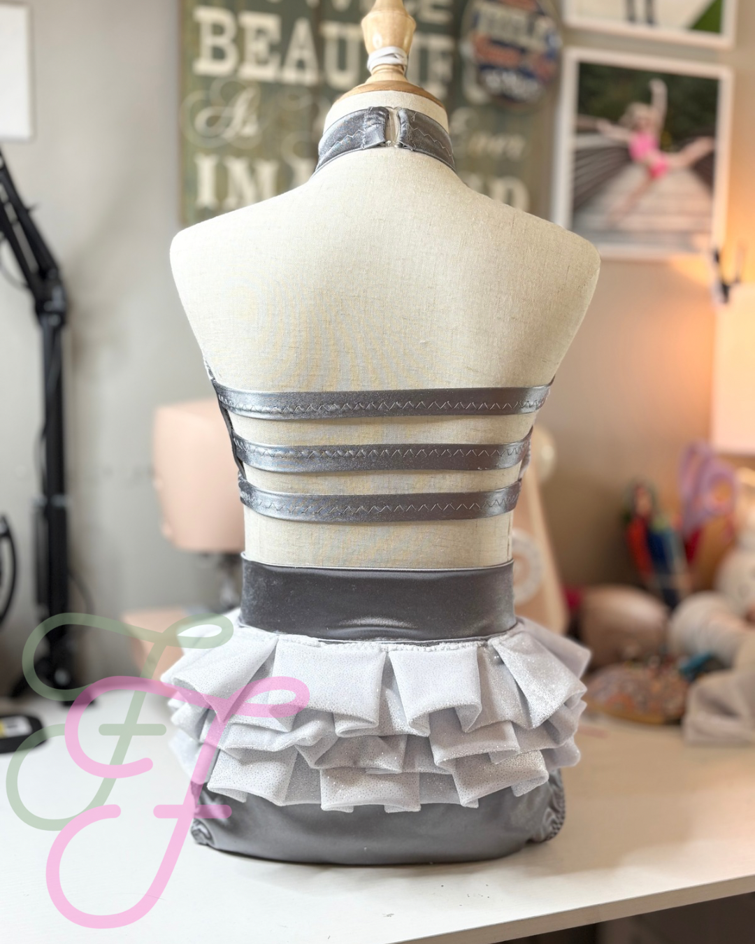 Silver 2 Piece Ruffle Base - Made to Order